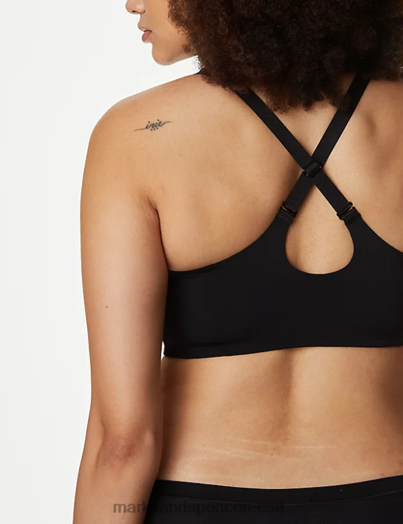 Riietus ee Marks & Spencer unisex Flexifit juhtmeta täistops rinnahoidja must NZTRN4361