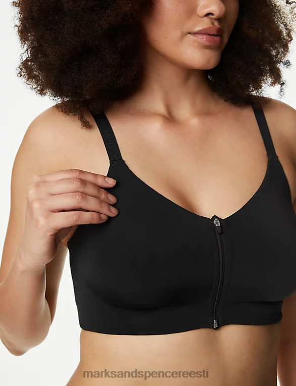 Riietus ee Marks & Spencer unisex Flexifit juhtmeta täistops rinnahoidja must NZTRN4361