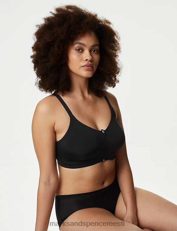 Riietus ee Marks & Spencer unisex Flexifit juhtmeta täistops rinnahoidja must NZTRN4361