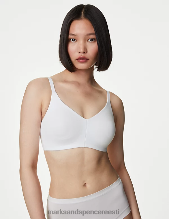 Riietus ee Marks & Spencer unisex Flexifit juhtmeta täistops rinnahoidja valge NZTRN4138