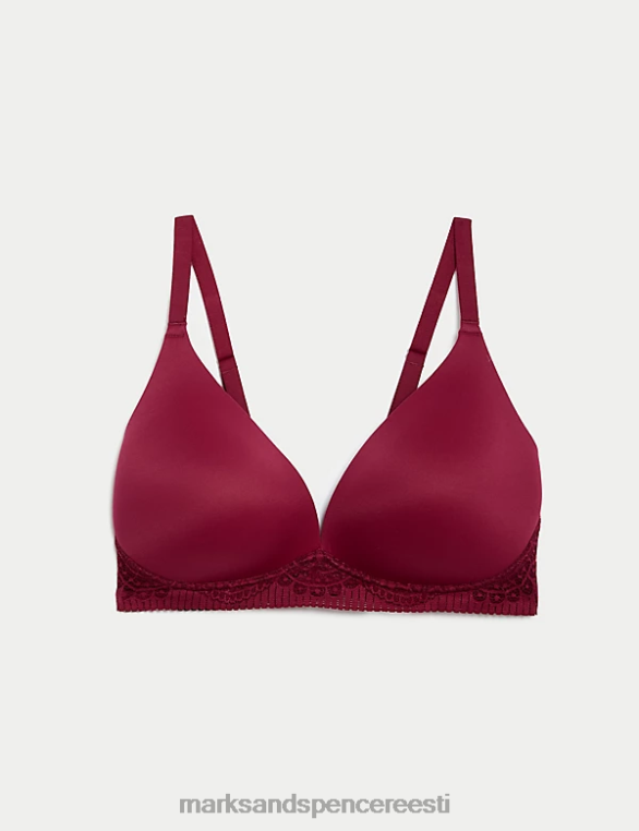 Riietus ee Marks & Spencer unisex Pehme juhtmeta rinnahoidja tume vaarikas NZTRN4045