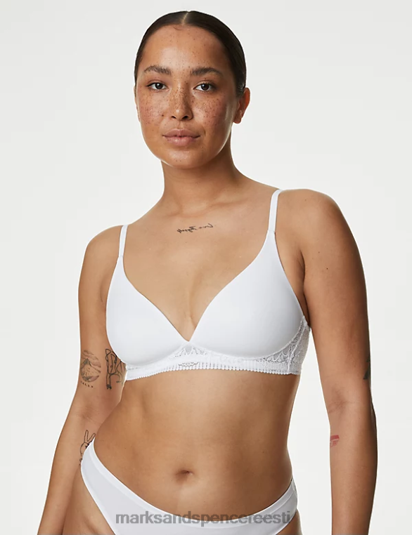 Riietus ee Marks & Spencer unisex Pehme juhtmeta rinnahoidja valge NZTRN4042