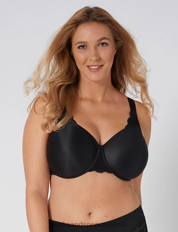 Riietus ee Marks & Spencer unisex amourette 300 pitsiga minimeeriv rinnahoidja must NZTRN4183