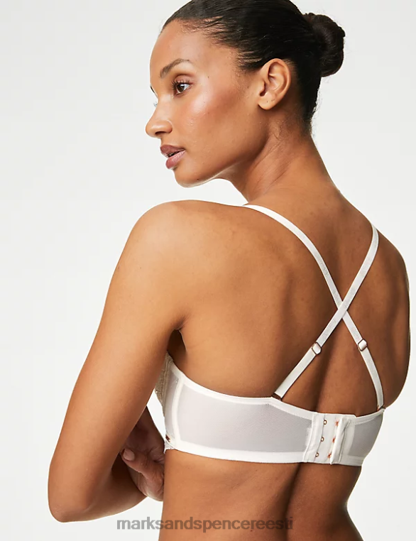 Riietus ee Marks & Spencer unisex aster sädelev pitsiga traadiga push-up mitmesuunaline rinnahoidja elevandiluust NZTRN3873