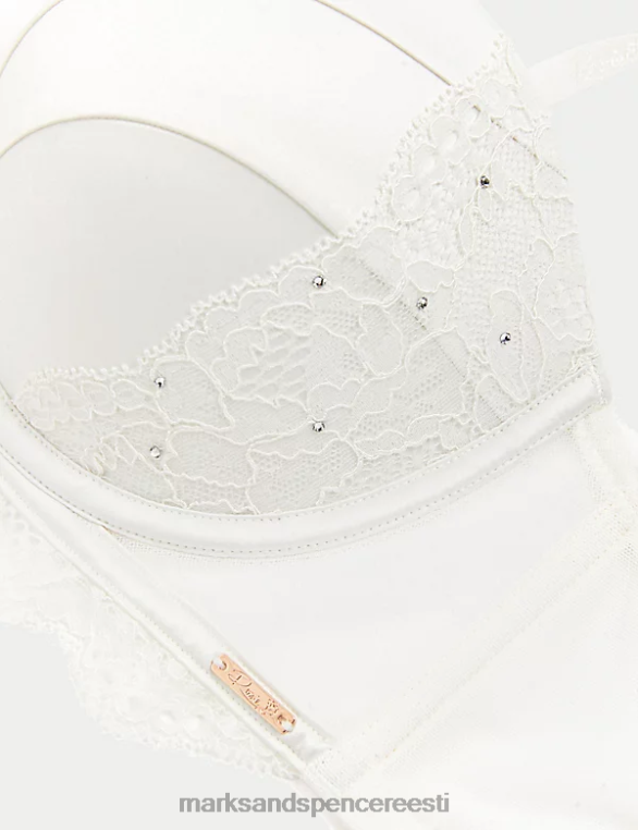 Riietus ee Marks & Spencer unisex aster sädelev pitsiga traadiga push-up mitmesuunaline rinnahoidja elevandiluust NZTRN3873