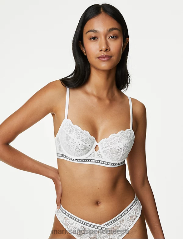 Riietus ee Marks & Spencer unisex cleo pitsiga juhtmega rõdurinnahoidja valge NZTRN4195