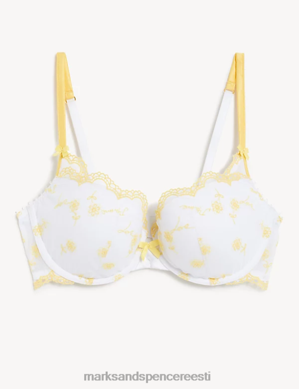 Riietus ee Marks & Spencer unisex evaline push-up rõdurinnahoidja valge segu NZTRN4112