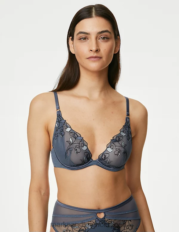 Riietus ee Marks & Spencer unisex iirise tikandiga juhtmega sukeldumisrinnahoidja õhuväe sinine NZTRN3698