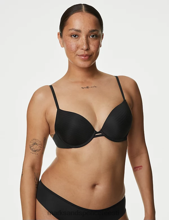 Riietus ee Marks & Spencer unisex keha määratletud juhtmega push-up rinnahoidja must NZTRN4411