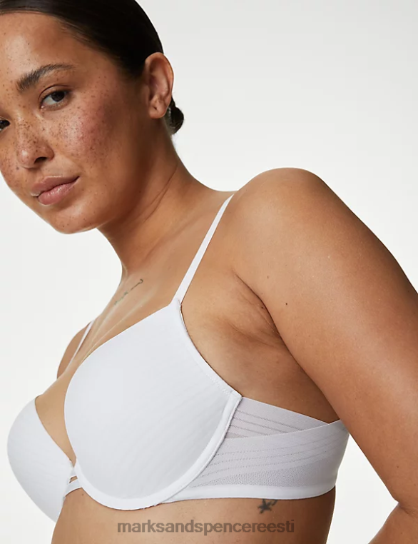 Riietus ee Marks & Spencer unisex keha määratletud juhtmega push-up rinnahoidja valge NZTRN4412
