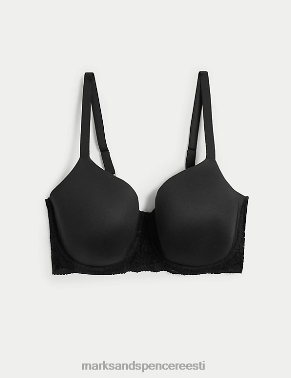 Riietus ee Marks & Spencer unisex keha pehme traadiga täistassiga T-särgi rinnahoidja must NZTRN3837