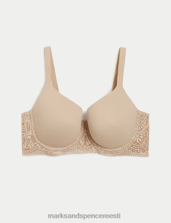 Riietus ee Marks & Spencer unisex keha pehme traadiga täistassiga T-särgi rinnahoidja roosa kvarts NZTRN4177