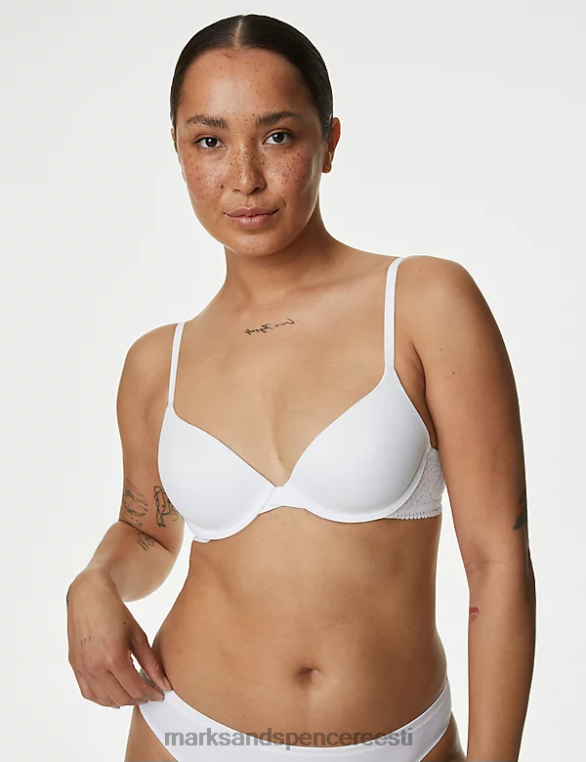 Riietus ee Marks & Spencer unisex kehaga pehme juhtmega sukeldumisrinnahoidja valge NZTRN4436