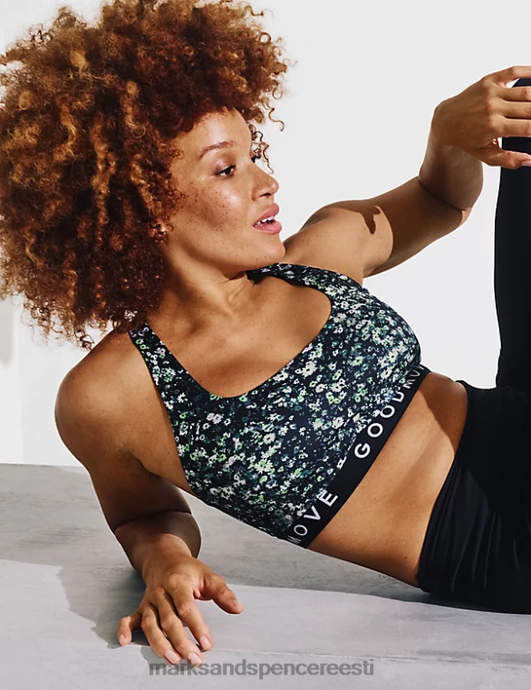 Riietus ee Marks & Spencer unisex keskmise toega juhtmeta crop top a-e must segu NZTRN4220