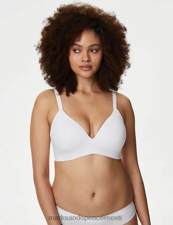 Riietus ee Marks & Spencer unisex kujuga traadita täistassiga T-särgi rinnahoidja valge NZTRN3762