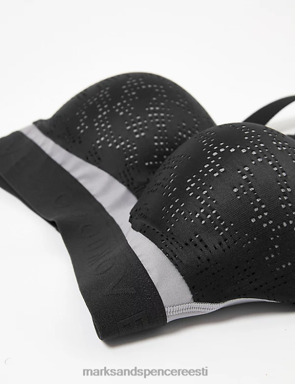 Riietus ee Marks & Spencer unisex liikumisvabadus ülim tugi spordirinnahoidja must segu NZTRN4576