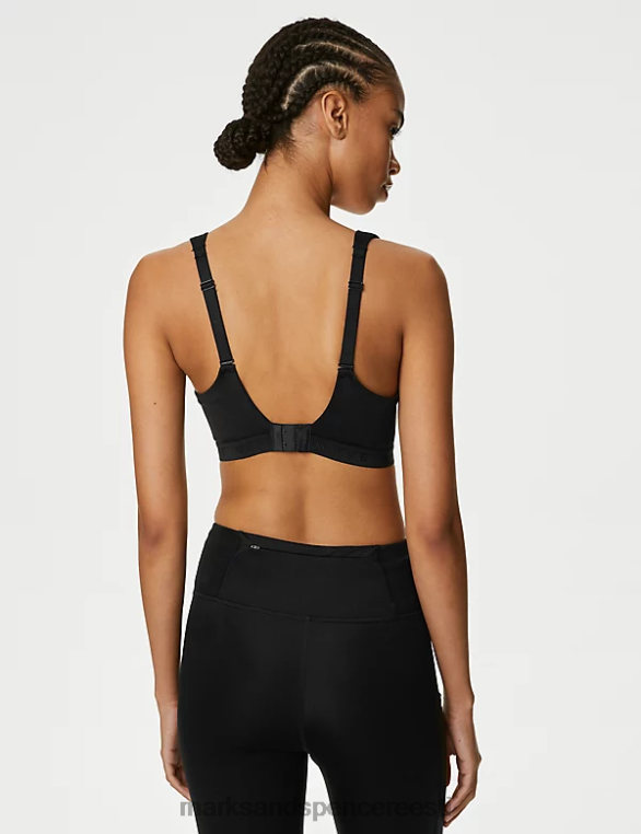Riietus ee Marks & Spencer unisex ülim tugi juhtmega spordi-t-särgi rinnahoidja must NZTRN4175
