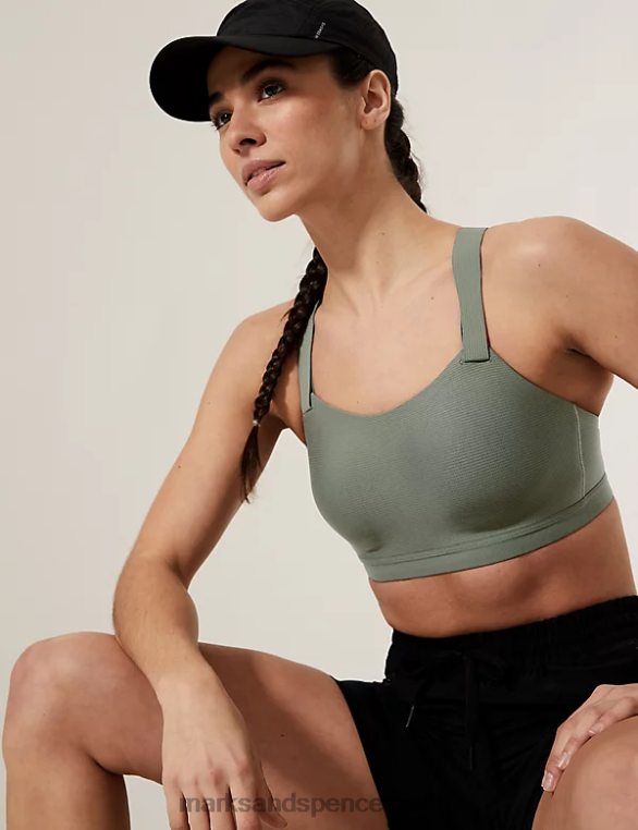 Riietus ee Marks & Spencer unisex ülim tugi kohandatud sobivusega spordirinnahoidja tume oliiv NZTRN4719