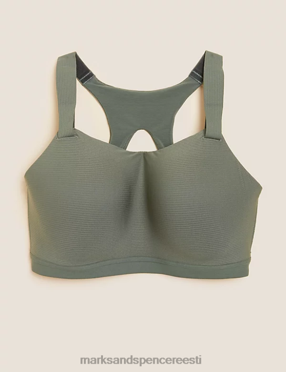 Riietus ee Marks & Spencer unisex ülim tugi kohandatud sobivusega spordirinnahoidja tume oliiv NZTRN4719