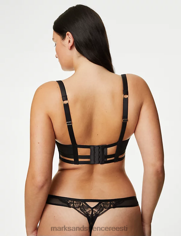 Riietus ee Marks & Spencer unisex maya tikandiga juhtmega rõdurinnahoidja must NZTRN4173