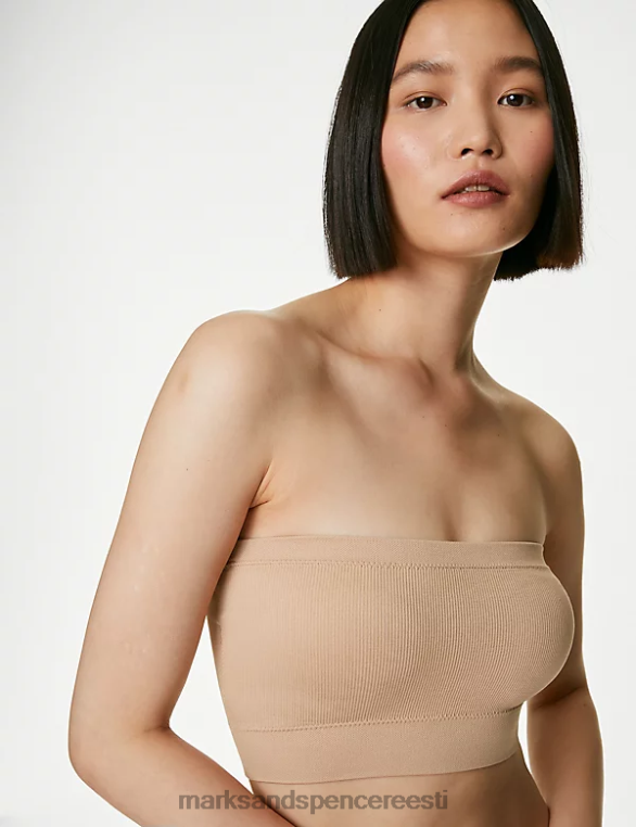 Riietus ee Marks & Spencer unisex õmblusteta juhtmeta bandeau rinnahoidja roosa kvarts NZTRN3858