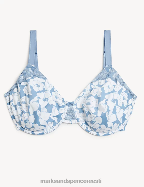 Riietus ee Marks & Spencer unisex metsiku õitsenguga full cup minimiser rinnahoidja sinine segu NZTRN4616