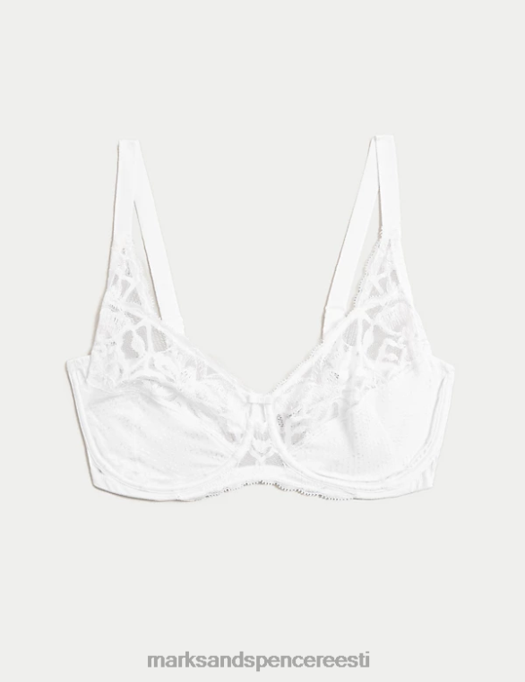 Riietus ee Marks & Spencer unisex metsiku õitsenguga juhtmega täistops rinnahoidja valge NZTRN4083