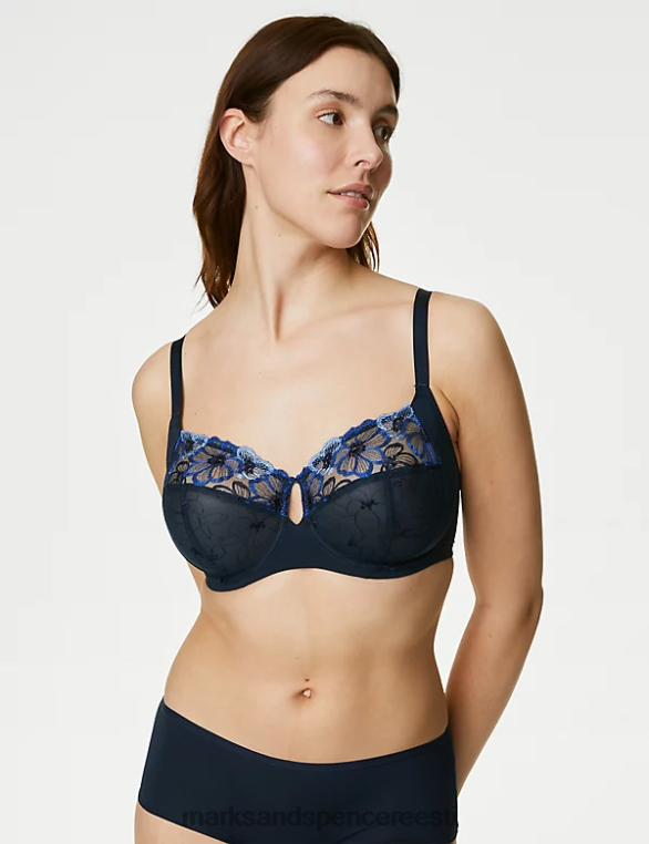 Riietus ee Marks & Spencer unisex omaks juhtmega täiendavat tugirinnahoidjat merevägi NZTRN4307