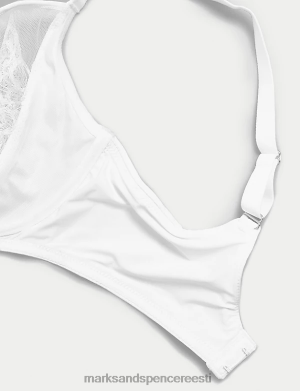 Riietus ee Marks & Spencer unisex omaks tikitud traadiga täistops rinnahoidja valge NZTRN4286