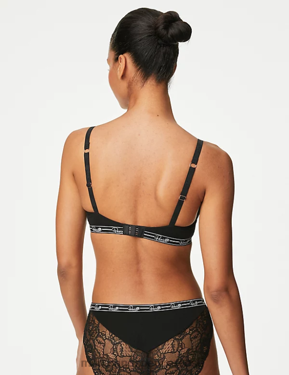 Riietus ee Marks & Spencer unisex pitsiga traadiga polsterdatud full cup rinnahoidja must NZTRN4466