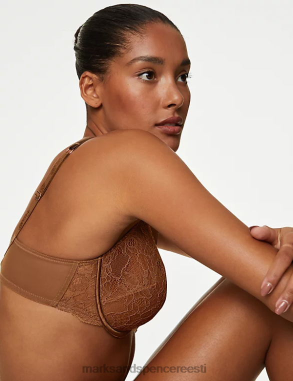 Riietus ee Marks & Spencer unisex pitsiga traadiga täistopsrinnahoidja siidiga topaas NZTRN4388