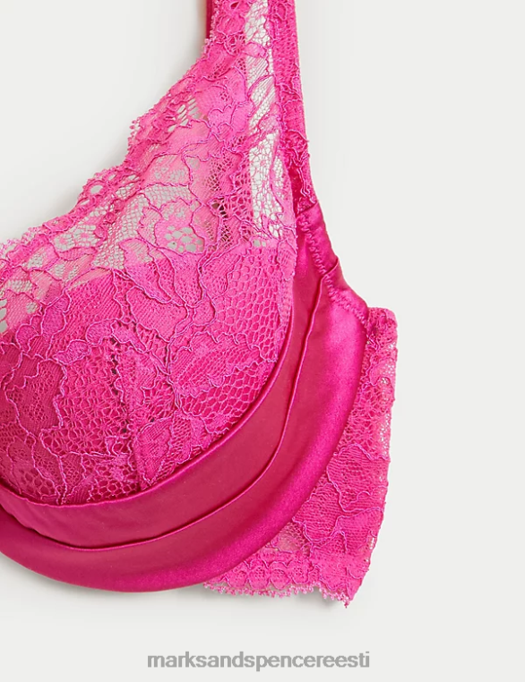 Riietus ee Marks & Spencer unisex pitsiline beau traadiga siidiga sukeldumisrinnahoidja roosa NZTRN3869