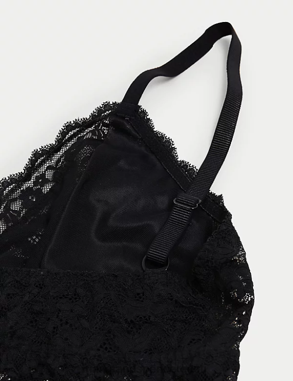 Riietus ee Marks & Spencer unisex pitsist juhtmeta bralette must NZTRN4106