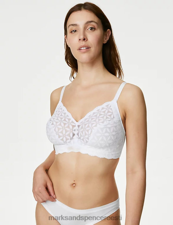Riietus ee Marks & Spencer unisex pitsist polsterdamata bralette valge NZTRN4123