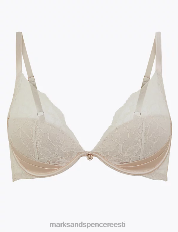 Riietus ee Marks & Spencer unisex siidist beau juhtmega sukeldumisrinnahoidja kahvatu opaal NZTRN4700