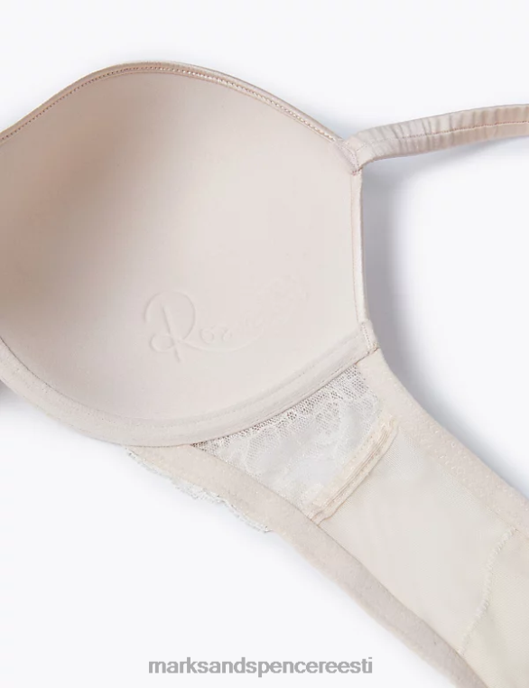 Riietus ee Marks & Spencer unisex siidist ja pitsist juhtmega rõdurinnahoidja kahvatu opaal NZTRN4297