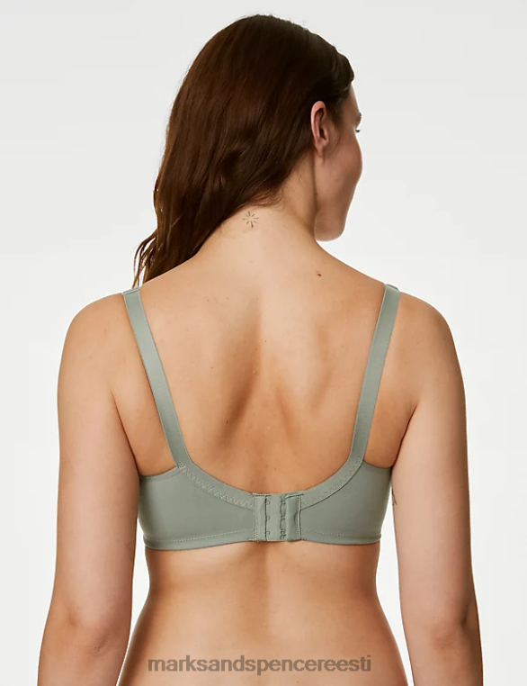 Riietus ee Marks & Spencer unisex täielik tugi tikitud täistops rinnahoidja tolmune roheline NZTRN3876
