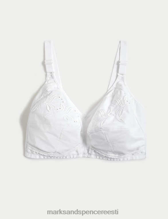 Riietus ee Marks & Spencer unisex tikitud juhtmeta täielik tugirinnahoidja valge NZTRN3701