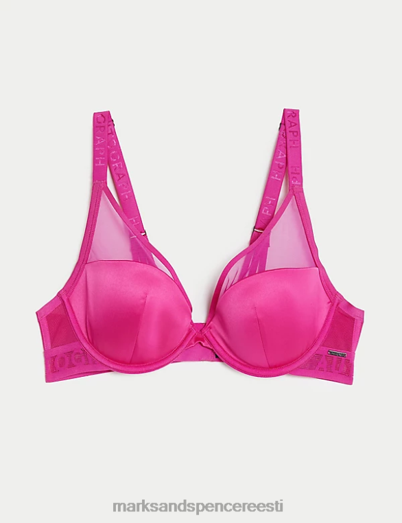 Riietus ee Marks & Spencer unisex tivoli võrgust juhtmega sukeldumisrinnahoidja fuksia NZTRN4778