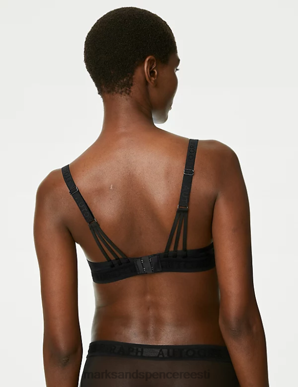 Riietus ee Marks & Spencer unisex tivoli võrgust juhtmega sukeldumisrinnahoidja must NZTRN4424