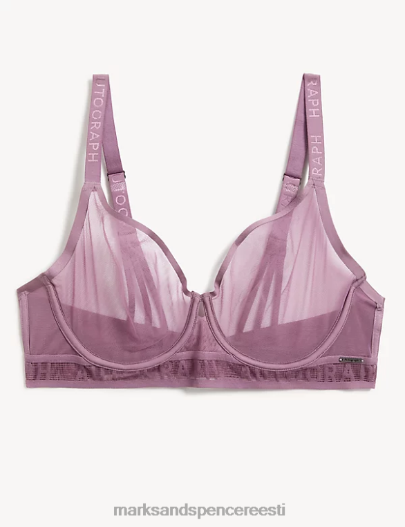 Riietus ee Marks & Spencer unisex tivoli võrgust juhtmega täistops rinnahoidja tolmune lillakas NZTRN4574