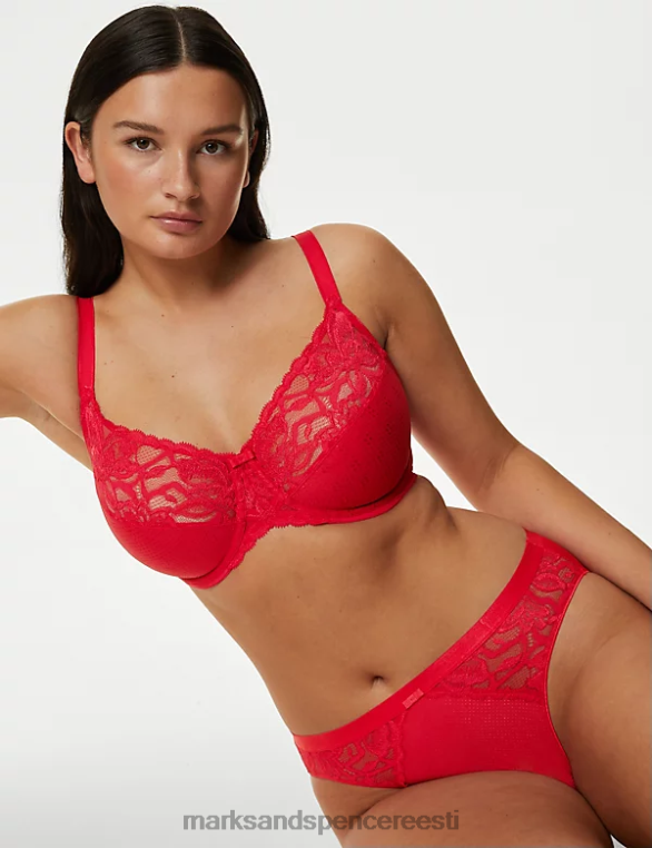 Riietus ee Marks & Spencer unisex wild blooms minimiser full cup rinnahoidja helepunane NZTRN4030