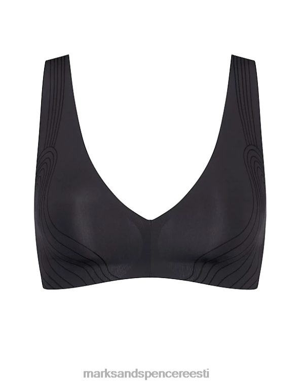 Riietus ee Marks & Spencer unisex zero feel 2.0 polsterdamata juhtmeta bralette must NZTRN4487