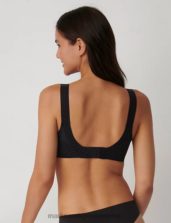 Riietus ee Marks & Spencer unisex zero feel 2.0 polsterdamata juhtmeta bralette must NZTRN4487