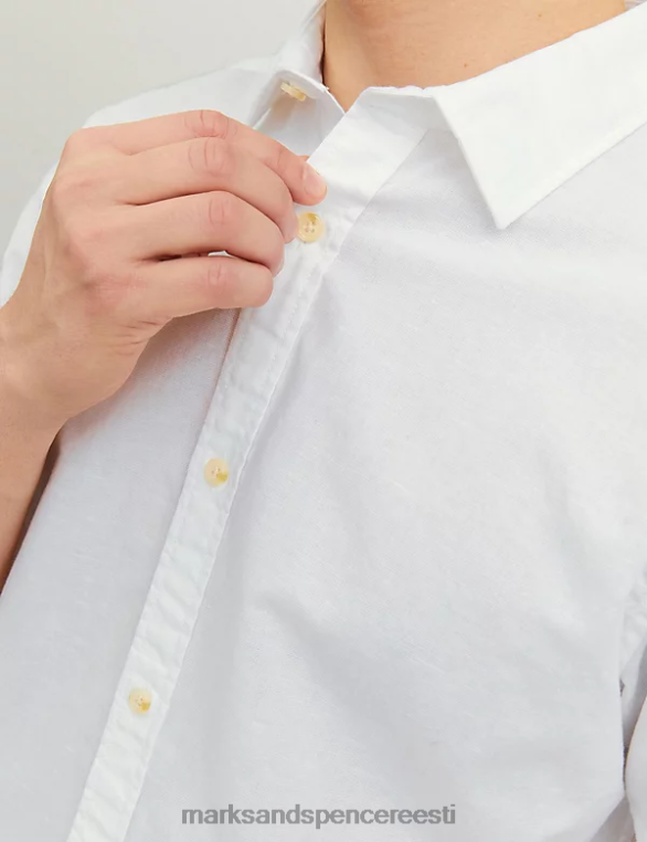 Riietus ee Marks & Spencer unisex Slim fit puuvillane rikkalik oxfordi särk valge NZTRN5952