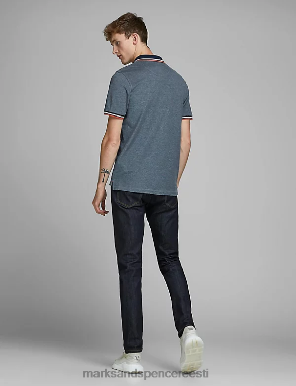 Riietus ee Marks & Spencer unisex slim fit puhtast puuvillast polosärk denim NZTRN4889