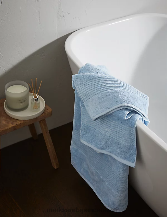 tarvikud ee Marks & Spencer unisex egiptuse puuvillast luksuslik rätik chambray NZTRN3639