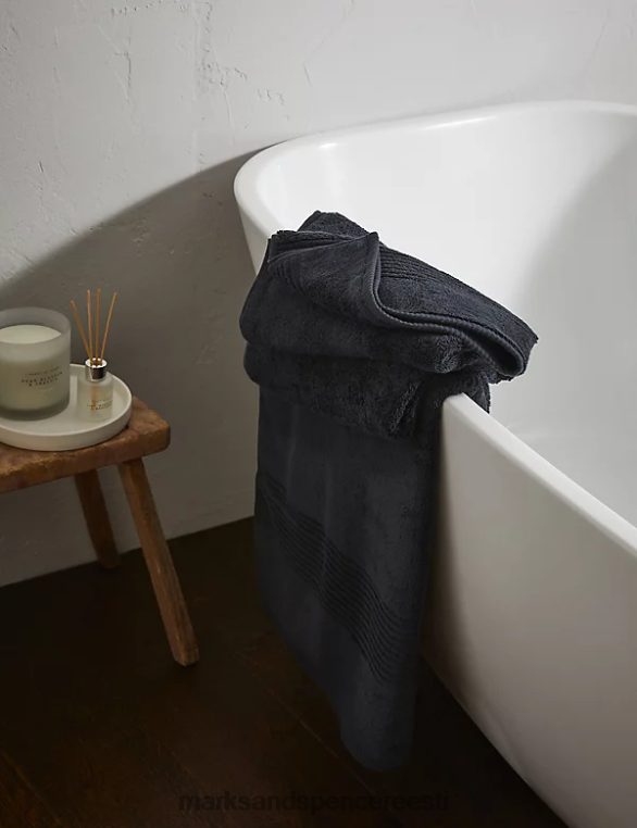 tarvikud ee Marks & Spencer unisex egiptuse puuvillast luksuslik rätik must NZTRN3612