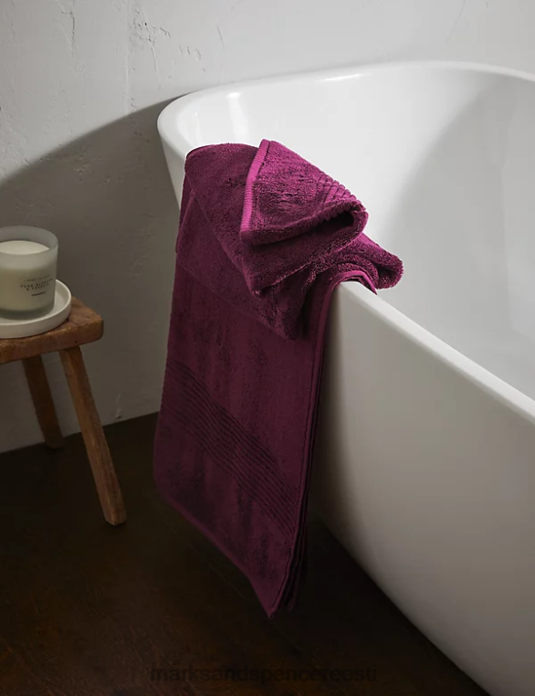 tarvikud ee Marks & Spencer unisex egiptuse puuvillast luksuslik rätik tume karmiinpunane NZTRN3638