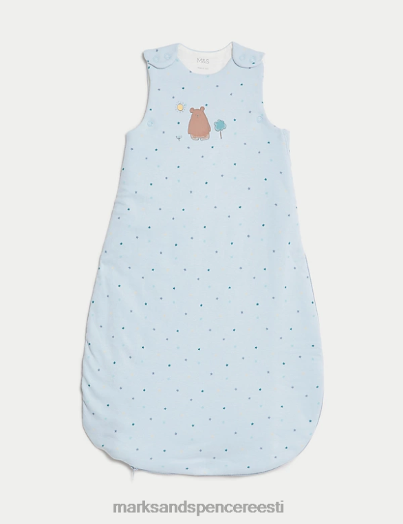 tarvikud ee Marks & Spencer unisex puhtast puuvillast karu 2,5 tog magamiskott jääsinine NZTRN7450